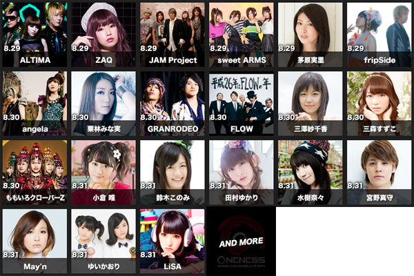 「Animelo Summer Live 2014 -ONENESS-」第1弾出演アーティストを発表！